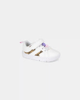 Baby Girl Every Step® First Walker Leopard Charm Sneakers - White