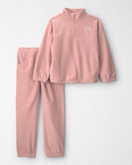 Girls 2-Piece Recycled Microfleece Top & Pant Set