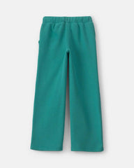 Girls Heart Fleece Wide-Leg Active Pants - Green