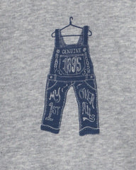 Baby Boy Overall French Terry Sweater - Grey
