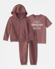 Baby Boy 3-Piece OshKosh Logo Layering Set - Brown