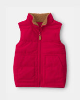 Toddler Boy Zip-Up Vest - Red