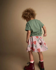 Toddler Girl Skirt in Tulip Print - Mauve