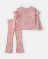 Toddler Girl Cat Long-Sleeve Top & Pant Set - Pink