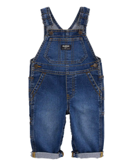 Baby Stretch Denim Classic Overalls - Dark Wash