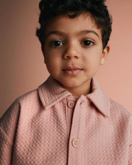 Toddler Boy Button-Down Short-Sleeve Shirt - Light Pink