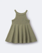 Toddler Girl Smocked Peplum Top - Olive