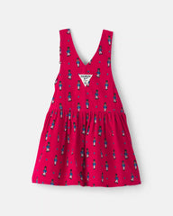 Toddler Girl Nutcracker Corduroy Skirtall - Red