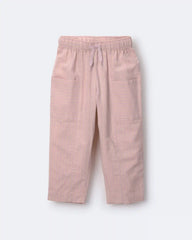 Toddler Girl Pocket Pant in Stripes - Light Pink