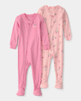 Baby Girl 2-Pack Strawberry Floral Snug Fit 1-Piece Pajama - Pink