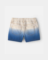 Toddler Girl Ombre Twill Shorts - Blue/Ivory