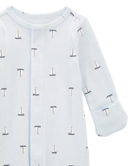 Baby Boy Preemie Sailboat Sleeper Gown