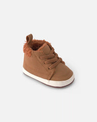 Baby Boy Teddy Fleece High Top - Brown