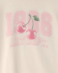 Girls Cherry Graphic Tee - Cream