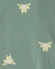 Baby 2-Pack Frog 100% Cotton Snug Fit 1-Piece Pajama - Green/Tan
