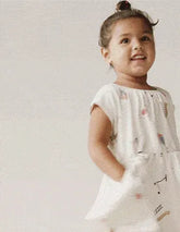 Toddler Girl Avenue Twirlâ„¢ Dress in Park Day Print - Cream