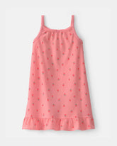 Girls Cherry Sleeveless Night Gown - Coral
