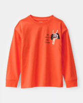 Kid Halloween Video Game Long-Sleeve Graphic Tee - Orange