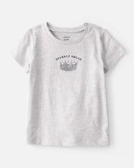Toddler Girl Sparkle Squad Short-Sleeve Graphic Tee - Grey