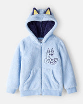 Toddler Boy Blueyâ„¢ Sherpa Hooded Zip-Up Jacket - Blue
