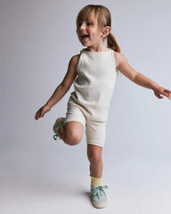 Toddler Girl Ribbed Playtime Tank Top - Cream