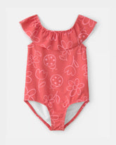 Toddler Girl Floral 1-Piece Swimsuit - Red