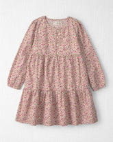 Girls Organic Cotton Dobby Dress in Floral