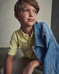Boys Uniform Piqué Polo Shirt - Yellow