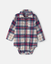 Baby Boy Plaid Long-Sleeve Bodysuit