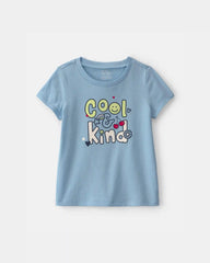 Toddler Girl 'Cool & Kind' Graphic Tee - Blue