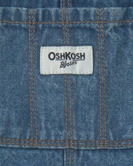 Toddler Girl Wide-Leg Overalls - Medium Wash