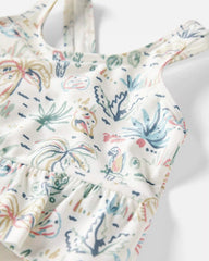 Baby Girl Recycled Swimsuit in Tropical Paradise