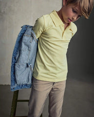 Boys Uniform Piqué Polo Shirt - Yellow
