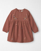 Toddler Girl Organic Cotton Embroidered Gauze Dress