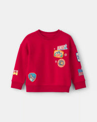 Toddler Boy Paw Patrol® Christmas Fleece Pullover Sweatshirt - Red