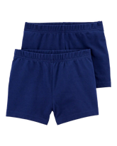 Toddler Girl 2-Pack Cartwheel Shorts - Navy