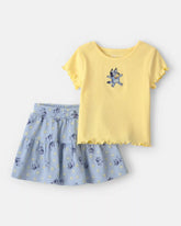 Toddler Girl 2-Piece Blueyâ„¢ Top & Skort Set - Yellow/Blue