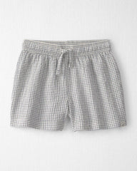 Toddler Boy 2-Piece Organic Cotton Seersucker Gauze Top & Short Set