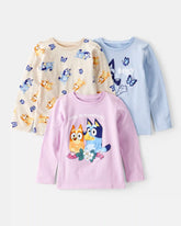 Toddler Girl 3-Pack Blueyâ„¢ Long-Sleeve Graphic Tees