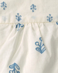 Baby Girl Floral Pelum Top - Ivory