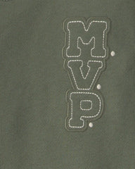Baby Boy 2-Piece 'MVP' French Terry Long-Sleeve Top & Pant Set - Olive Green
