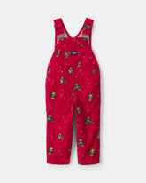 Toddler Bear Corduroy Overalls - Red