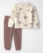 Toddler 2-Piece Organic Cotton French Terry Pullover & Pant Set in Western Rodeo