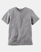 Baby Solid Short-Sleeve Pocket Tee - Grey