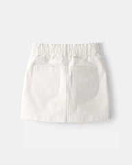 Girls Utility Skirt - White