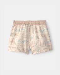 Toddler Boy Surf Swim Trunks - Tan