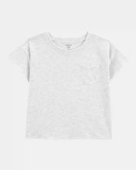 Kid Solid Short-Sleeve Fashion Top - Grey