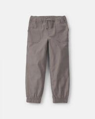 Boys Twill Joggers - Grey