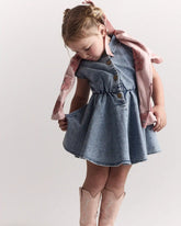 Toddler Avenue Twirlâ„¢ Denim Dress in Avenue Wash - Blue