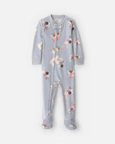 Baby Girl 1-Piece Fairies 2-Way Zip DreamPlush Snug Fit Footed Pajama - Blue